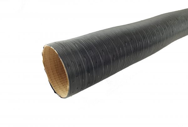 Zwarte flexibele slang Ø80mm - 1000mm lang